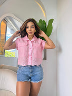 Blusa Corta en Hojalillo